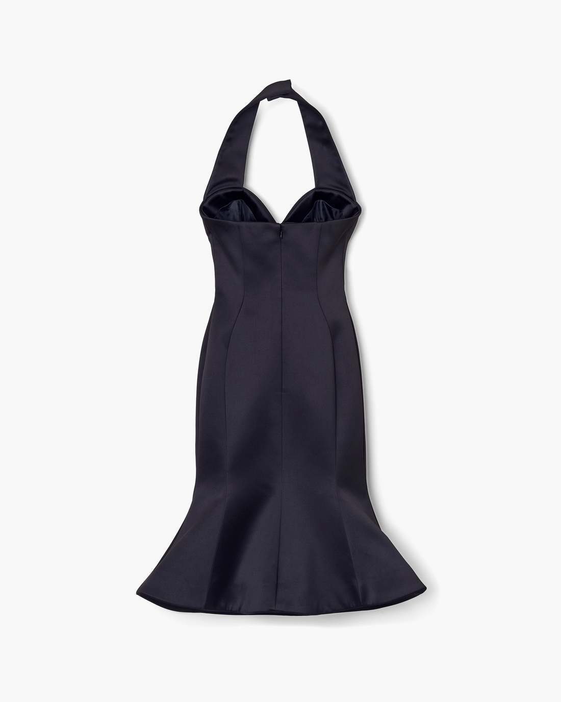 Marc Jacobs Sculpted Satin Halter Dress Black