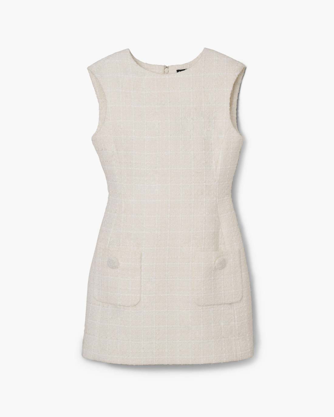 Marc Jacobs Sculptural Tweed Dress Ivory