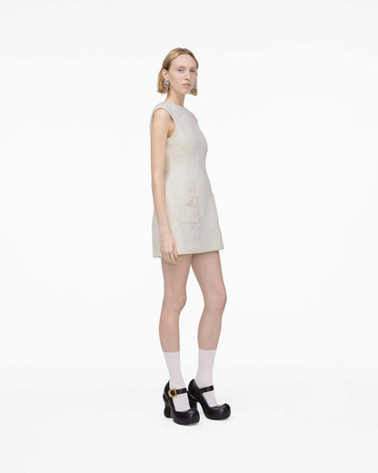 Marc Jacobs Sculptural Tweed Dress Ivory