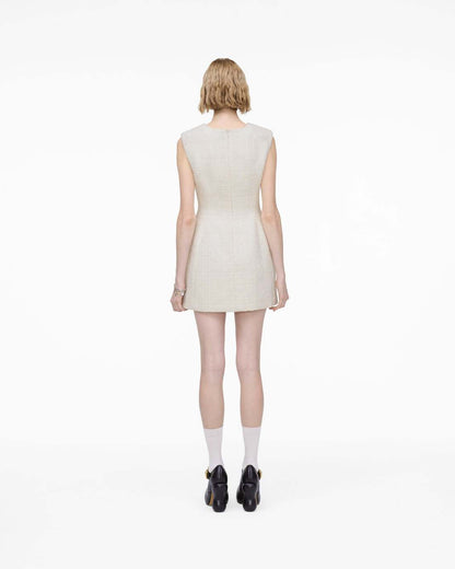Marc Jacobs Sculptural Tweed Dress Ivory