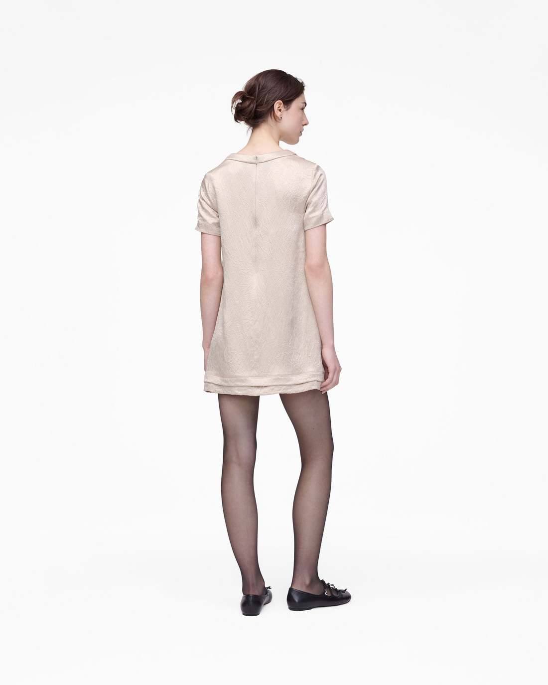 Marc Jacobs Crushed Satin Dress Champagne