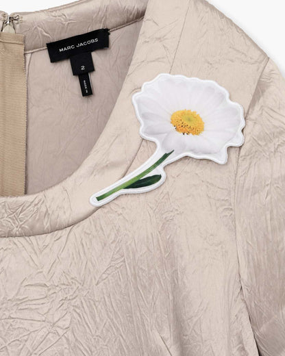 Marc Jacobs Crushed Satin Dress Champagne