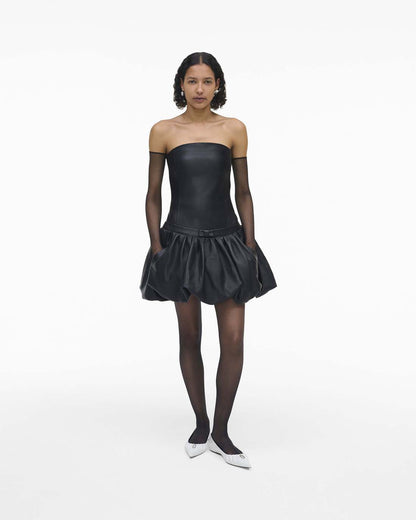 Marc Jacobs The Leather Bubble Dress Black