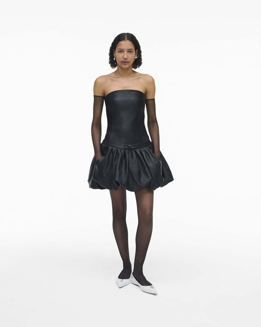 Marc Jacobs The Leather Bubble Dress Black