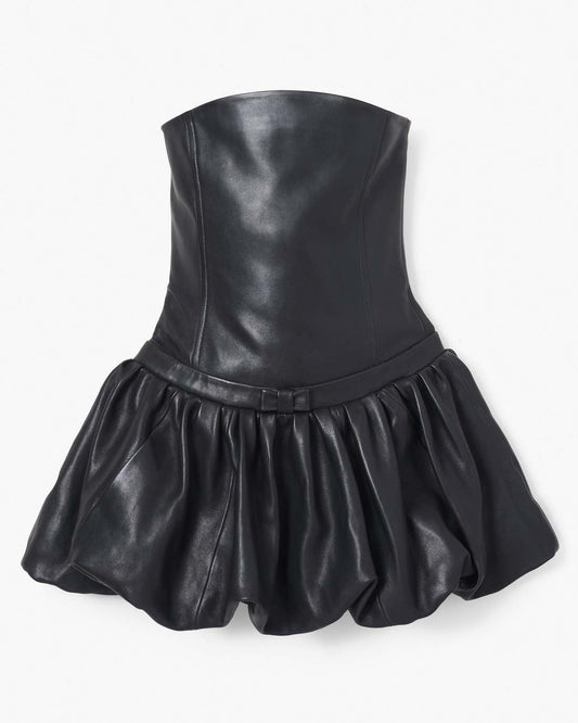 Marc Jacobs The Leather Bubble Dress Black