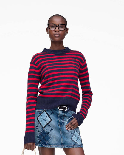 Marc Jacobs Joy Striped Crewneck Navy/Red