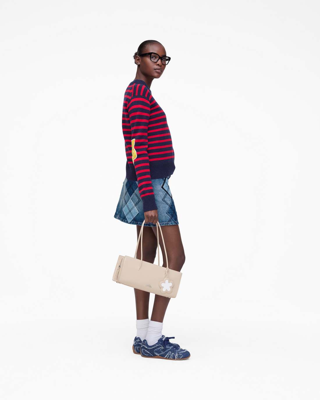 Marc Jacobs Joy Striped Crewneck Navy/Red