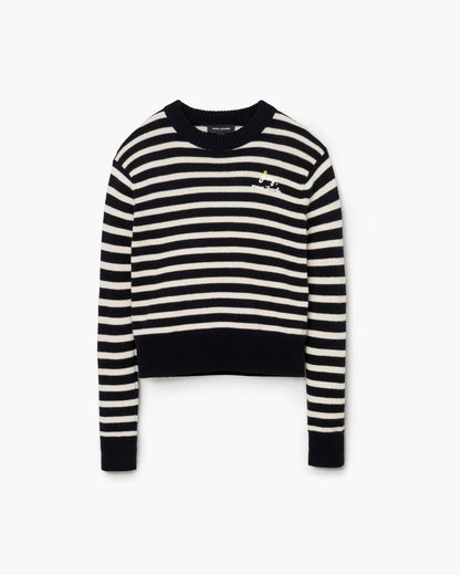 Marc Jacobs Joy Striped Crewneck Black/White
