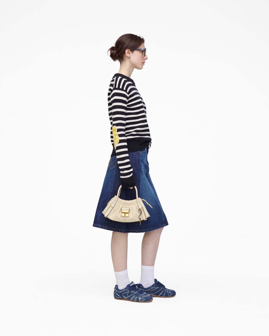 Marc Jacobs Joy Striped Crewneck Black/White