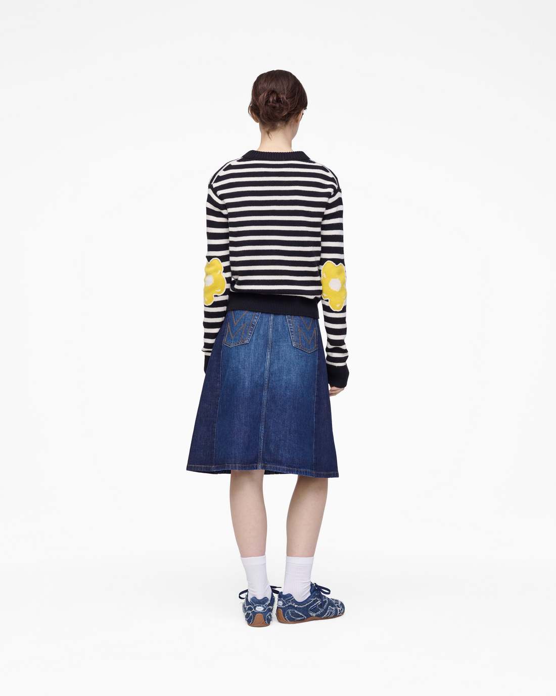 Marc Jacobs Joy Striped Crewneck Black/White
