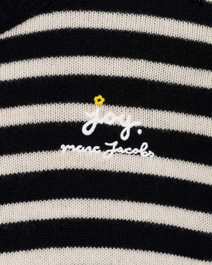 Marc Jacobs Joy Striped Crewneck Black/White