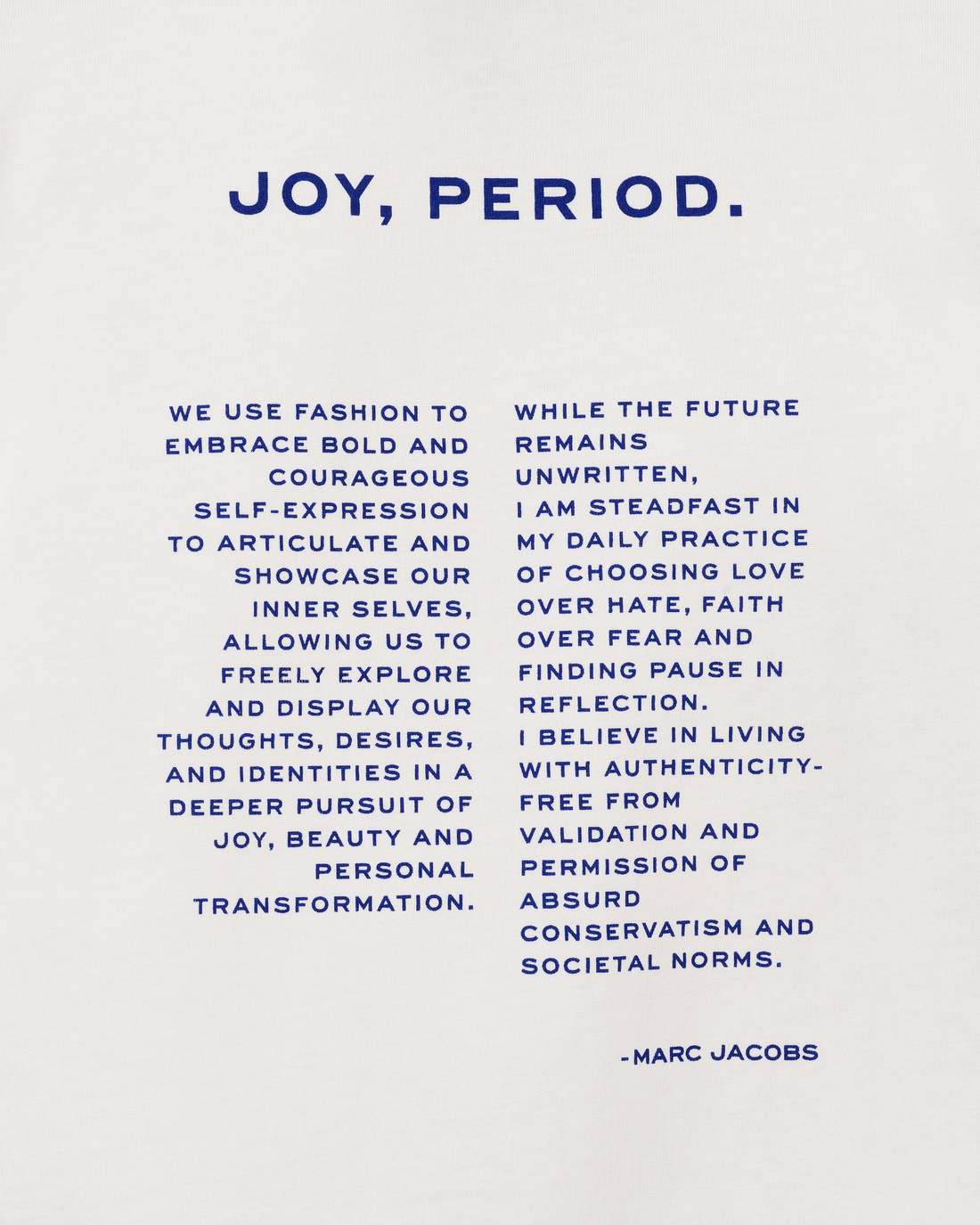 Marc Jacobs Joy. Slim Tee White