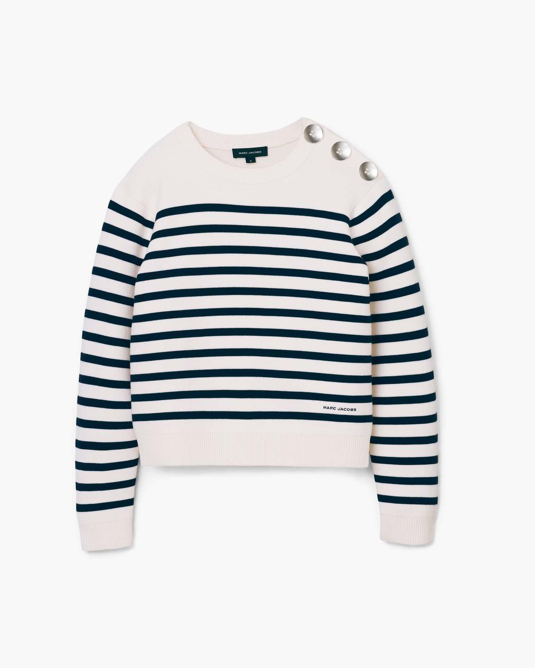 Marc Jacobs Breton Stripe Crewneck White/Navy