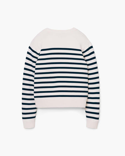 Marc Jacobs Breton Stripe Crewneck White/Navy