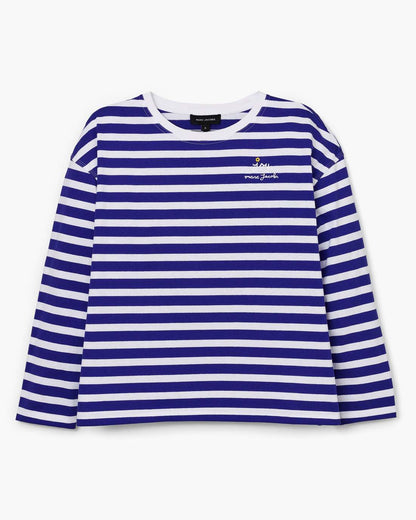 Marc Jacobs Daisy Striped Longsleeve Pansy/White