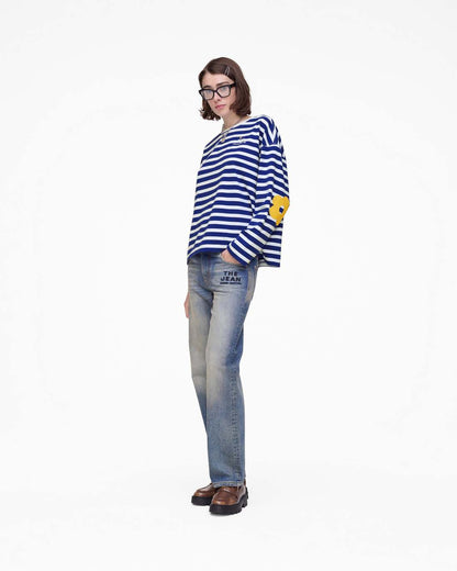 Marc Jacobs Daisy Striped Longsleeve Pansy/White