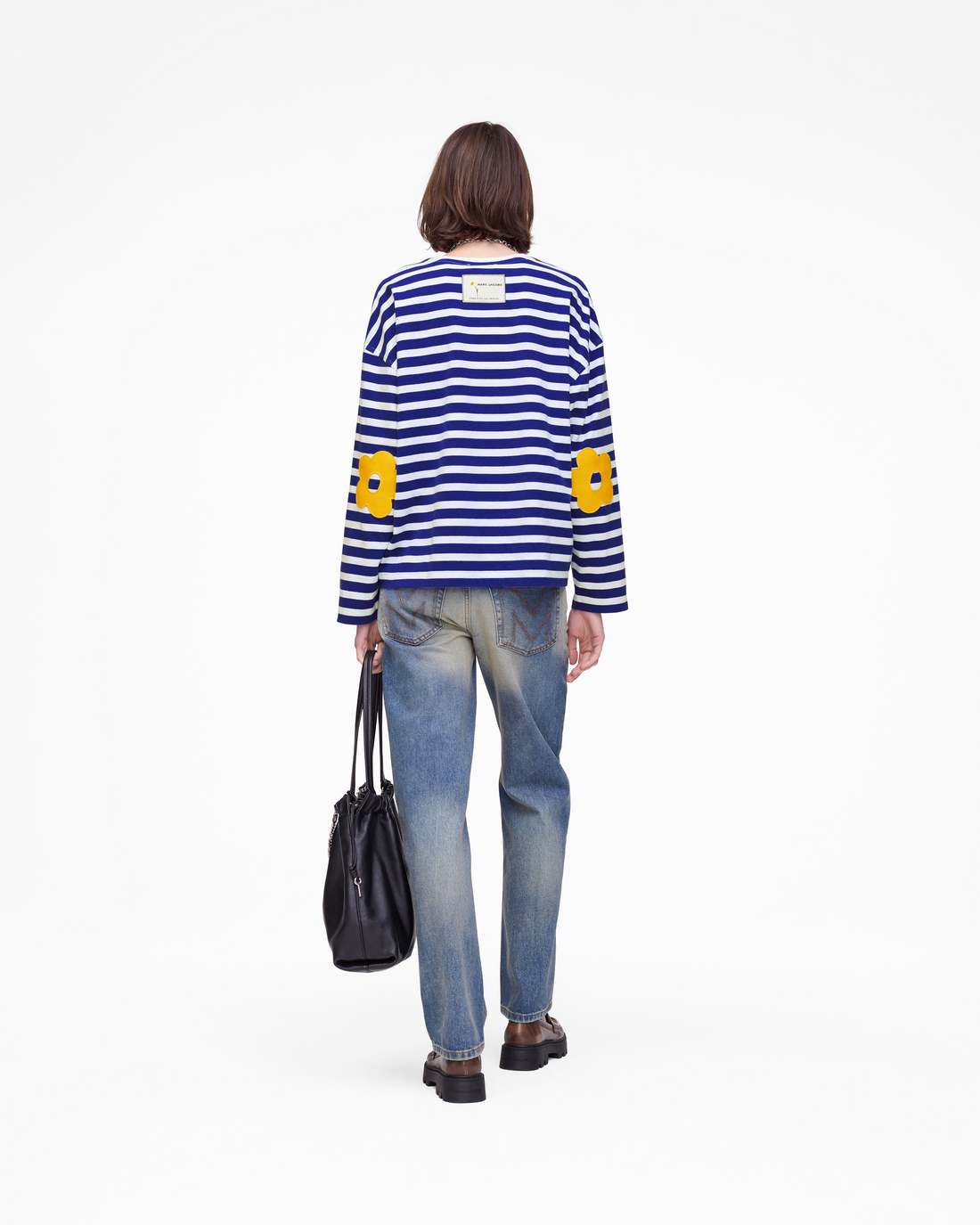 Marc Jacobs Daisy Striped Longsleeve Pansy/White