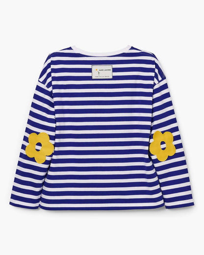 Marc Jacobs Daisy Striped Longsleeve Pansy/White