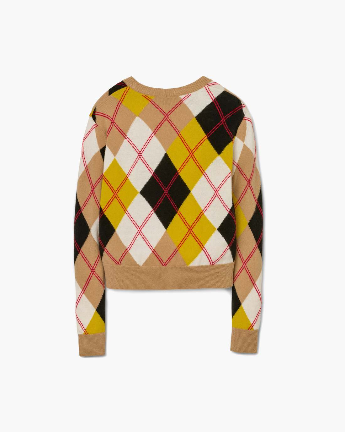 Marc Jacobs Preppy Daisy Argyle Crewneck Joy Yellow Multi