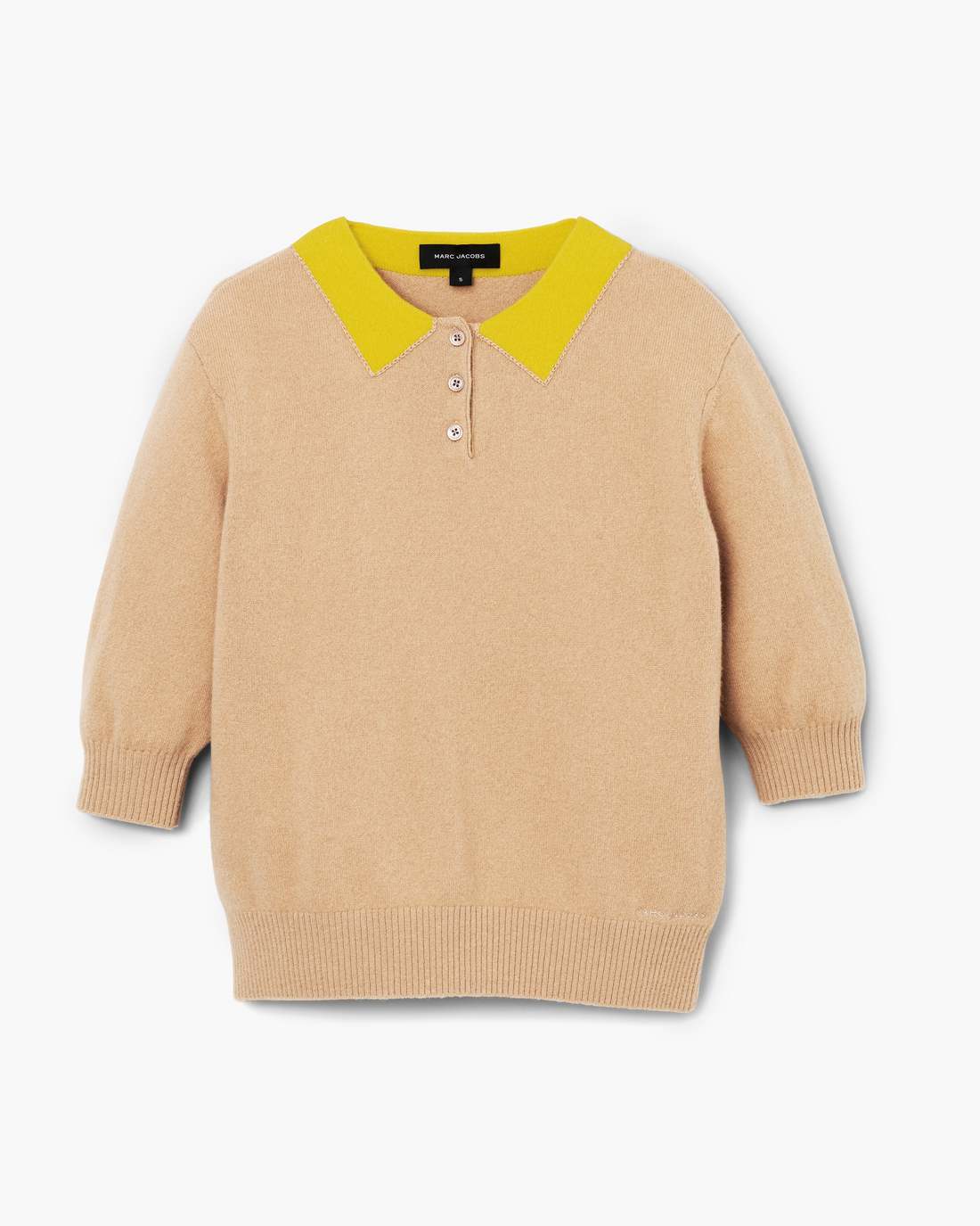 Marc Jacobs Trompe L'Oeil Knit Polo Camel