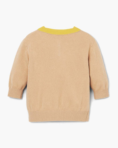 Marc Jacobs Trompe L'Oeil Knit Polo Camel