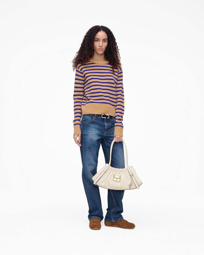 Marc Jacobs Joy Striped Crewneck Camel/Pansy