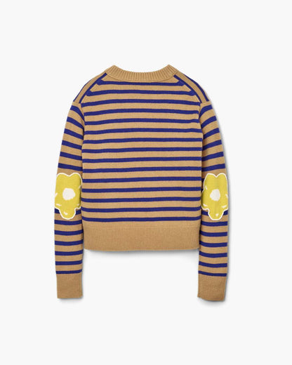 Marc Jacobs Joy Striped Crewneck Camel/Pansy