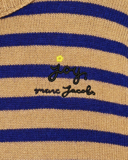 Marc Jacobs Joy Striped Crewneck Camel/Pansy