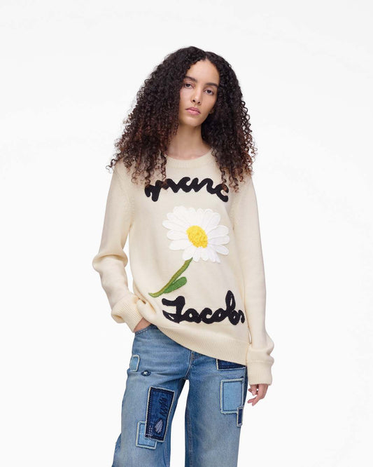 Marc Jacobs Marc Is Joy Jacquard Crewneck Ivory