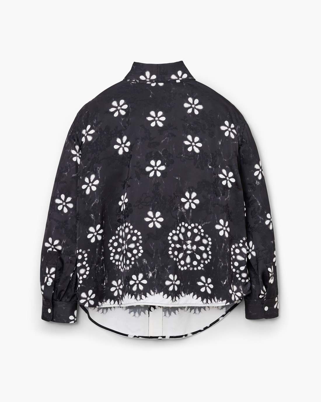 Marc Jacobs Trompe L'Oeil Eyelet Bow Blouse Black/White