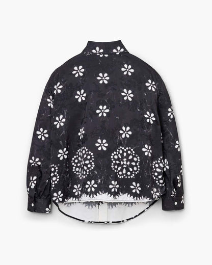 Marc Jacobs Trompe L'Oeil Eyelet Bow Blouse Black/White