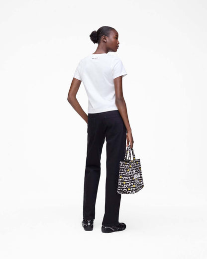 Marc Jacobs Trompe L'Oeil Eyelet Slim Tee White Multi