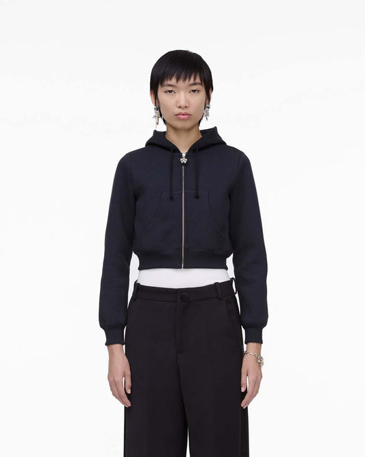 Marc Jacobs Charm Cropped Hoodie Black