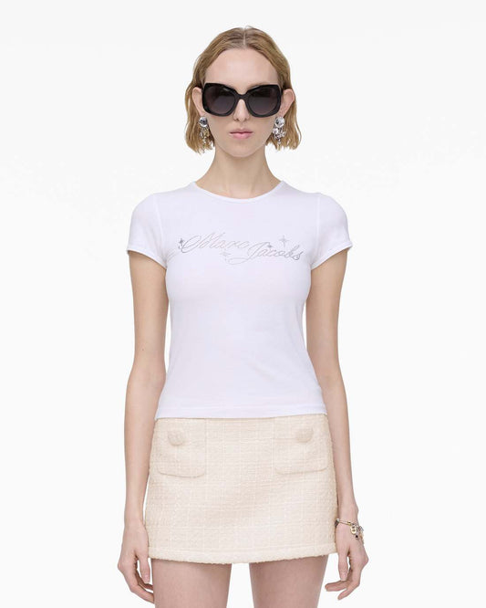 Marc Jacobs Charm Logo Shrunken Tee White