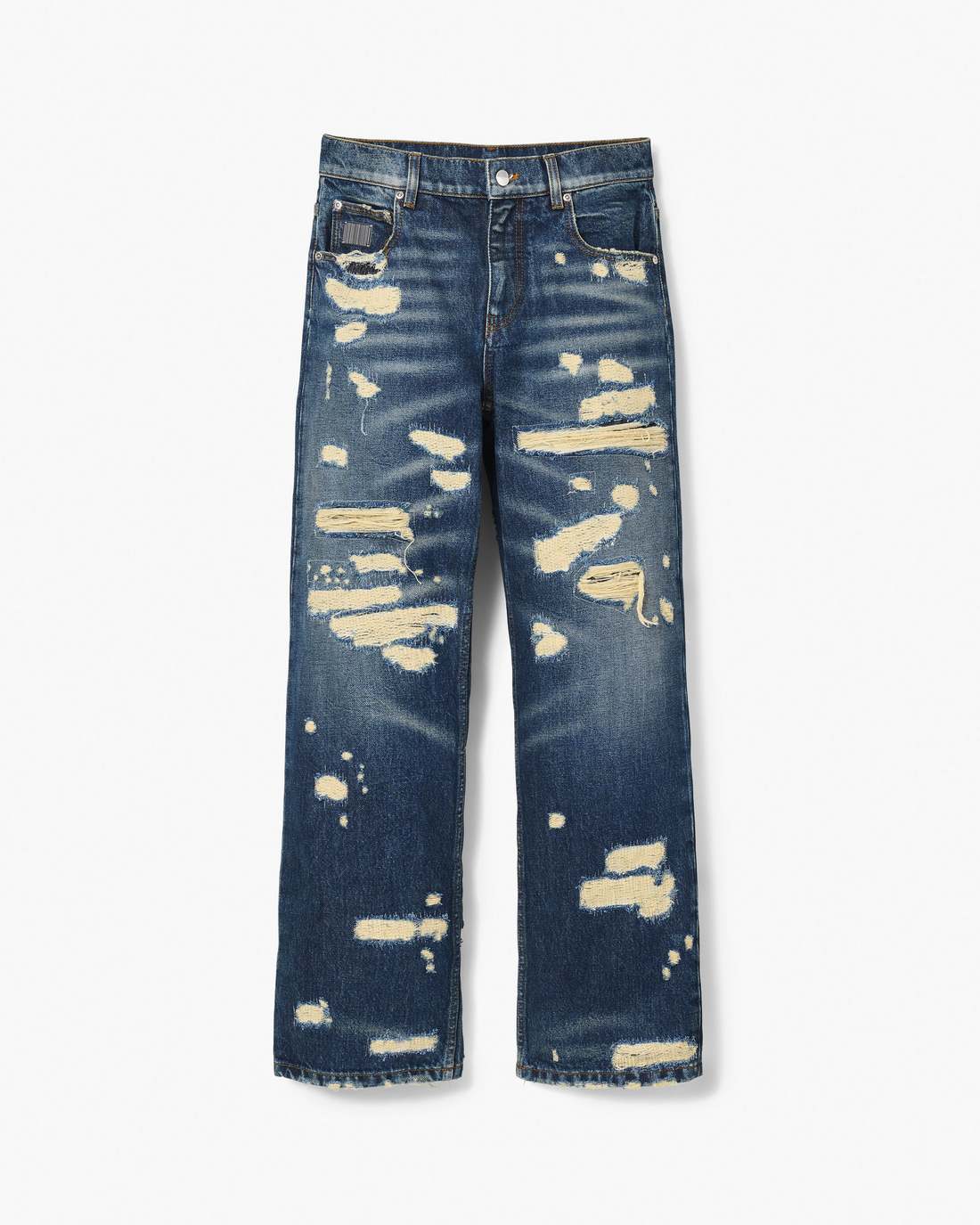 Marc Jacobs The Rip And Repair Straight Jean Punk Indigo