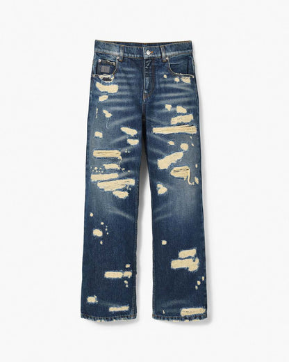 Marc Jacobs The Rip And Repair Straight Jean Punk Indigo