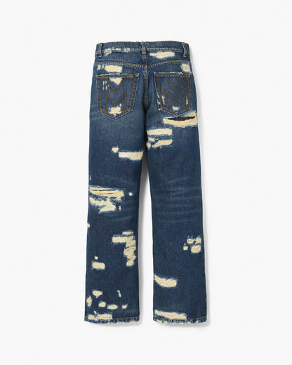 Marc Jacobs The Rip And Repair Straight Jean Punk Indigo