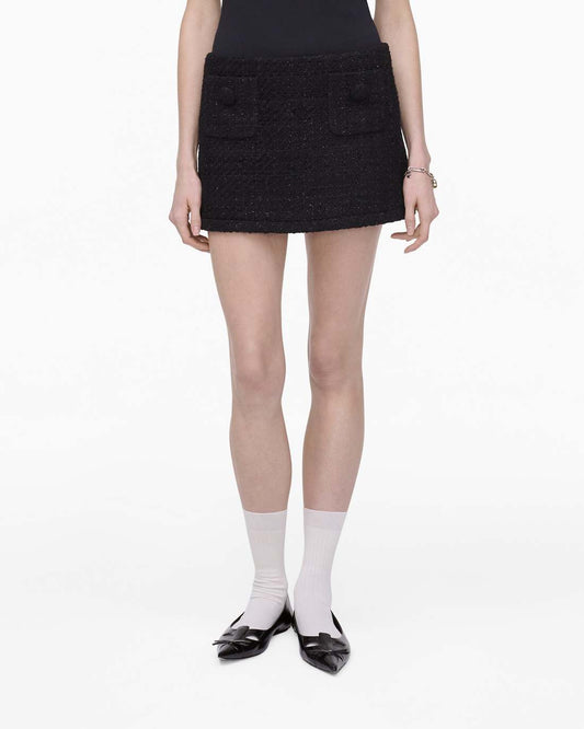 Marc Jacobs Tweed Mini Skirt Black