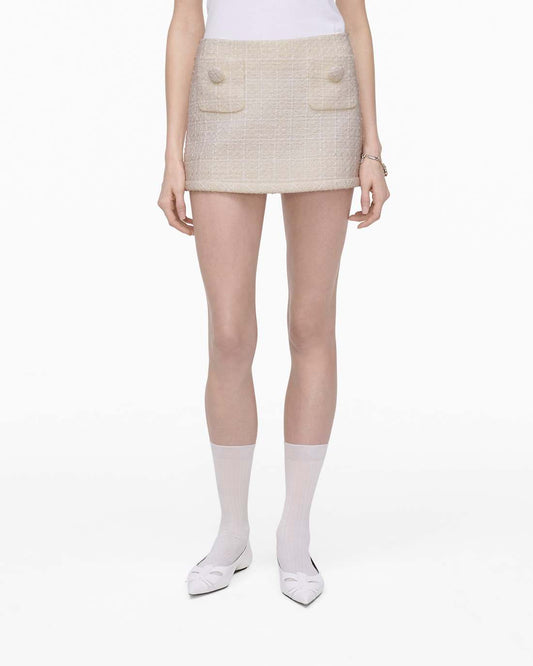 Marc Jacobs Tweed Mini Skirt Ivory