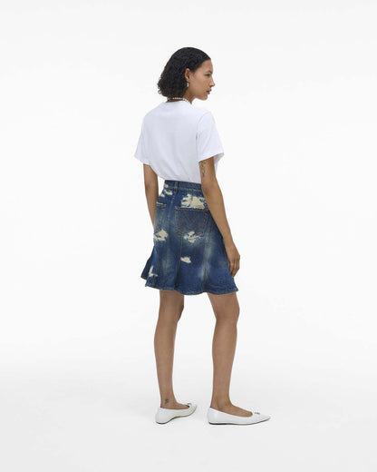 Marc Jacobs The Rip And Repair Fluted Mini Skirt Punk Indigo