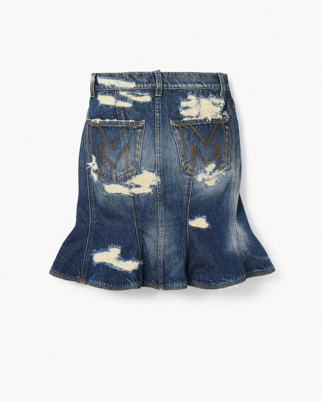 Marc Jacobs The Rip And Repair Fluted Mini Skirt Punk Indigo