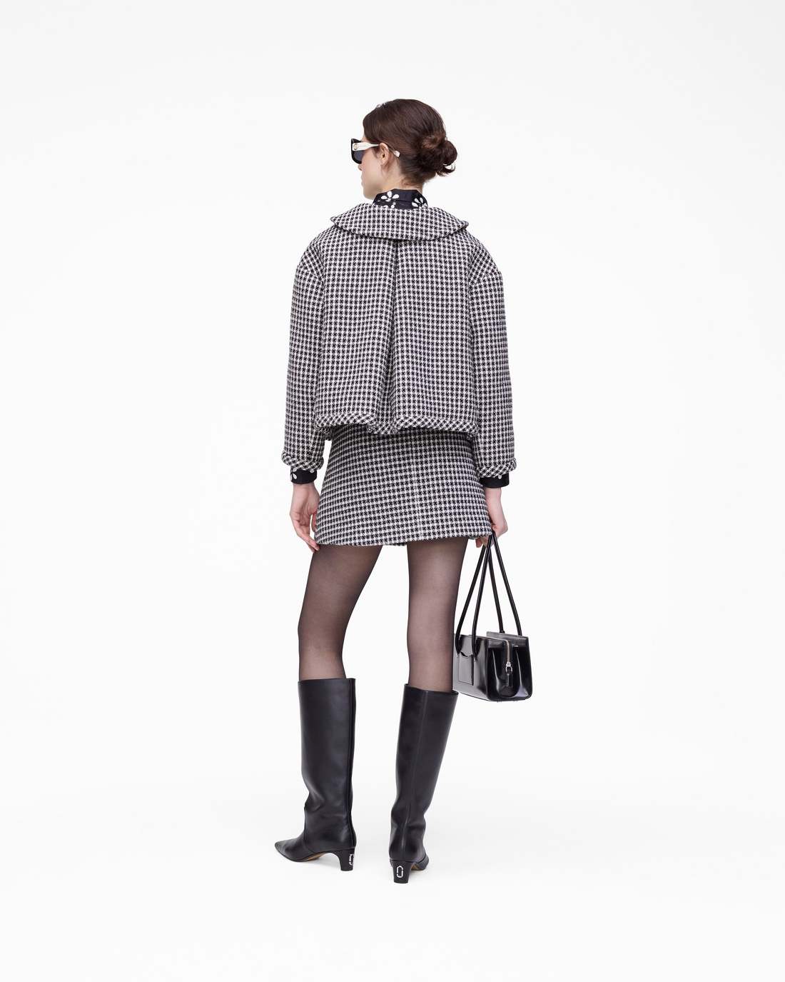 Marc Jacobs Gingham Tweed Jacket Black Multi