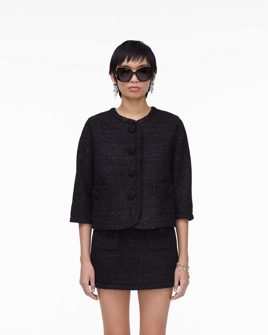 Marc Jacobs Tweed Backwards Lady Jacket Black