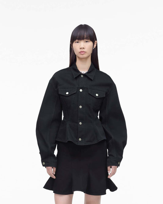 Marc Jacobs The Fluted Denim Jacket Black
