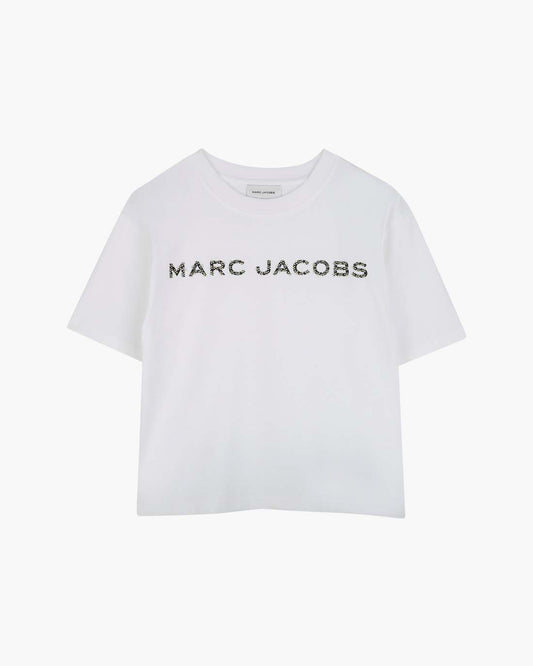 Marc Jacobs The Crystal Daisy Logo Tee White