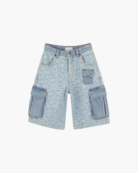 Marc Jacobs The Jumbled Logo Bermuda Short Blue